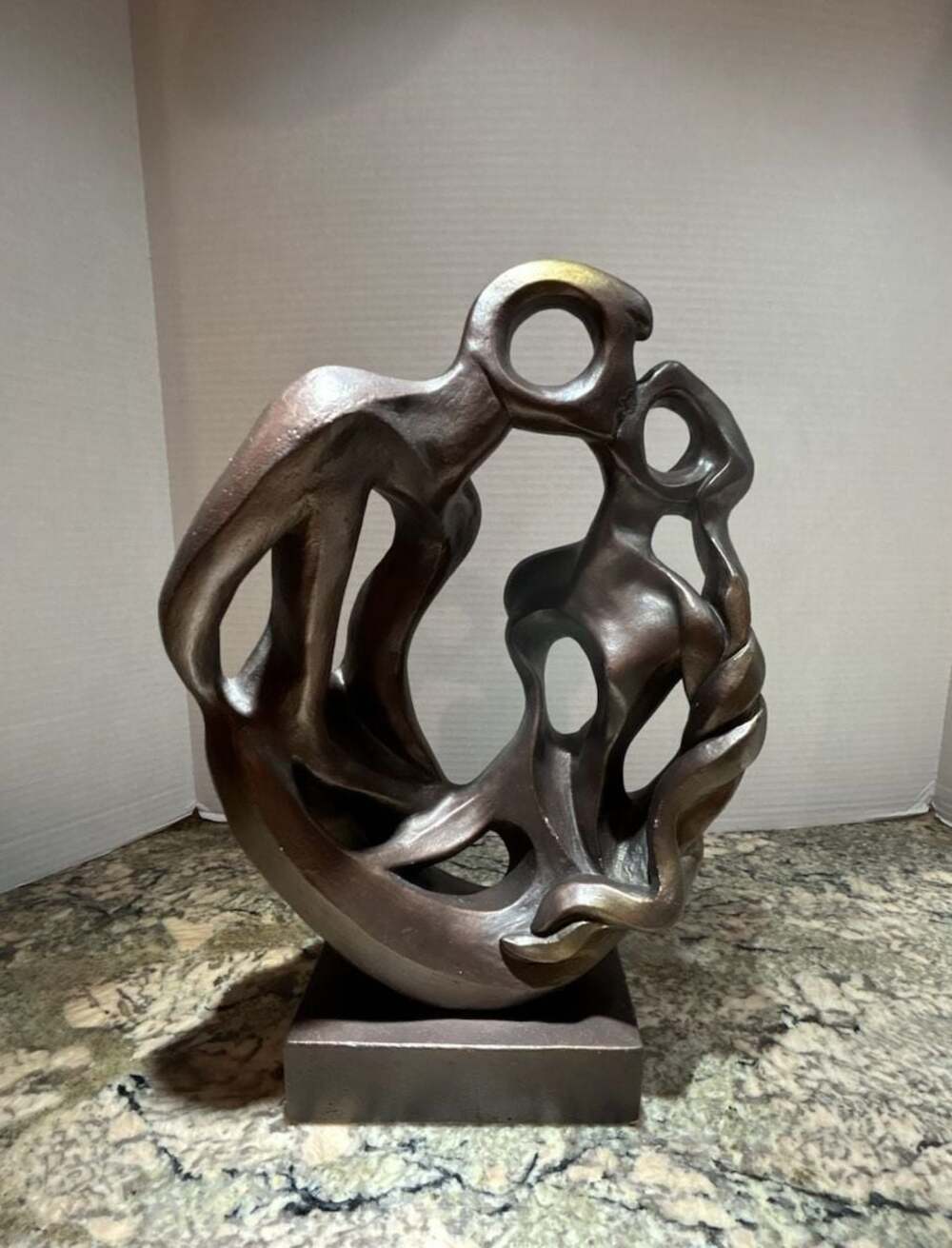 VTG 1991 Austin Productions Wedding Rings Abstract Sculpture by Martel